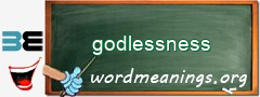 WordMeaning blackboard for godlessness